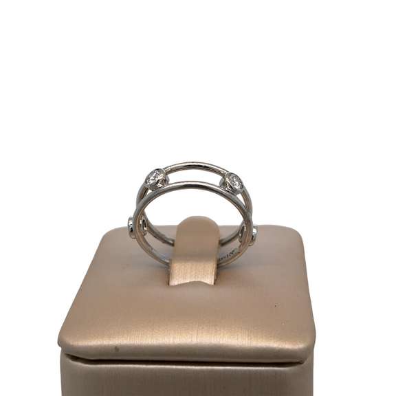 PLATINUM TIFFANY & CO RING WITH DIAMONDS