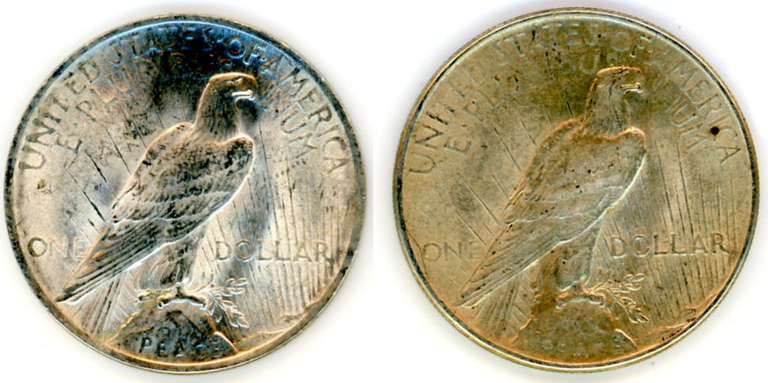 2 Different Peace Silver Dollars: 1923 & 1924