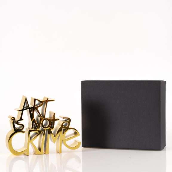 Art Is Not a Crime (Gold) by Mr Brainwash