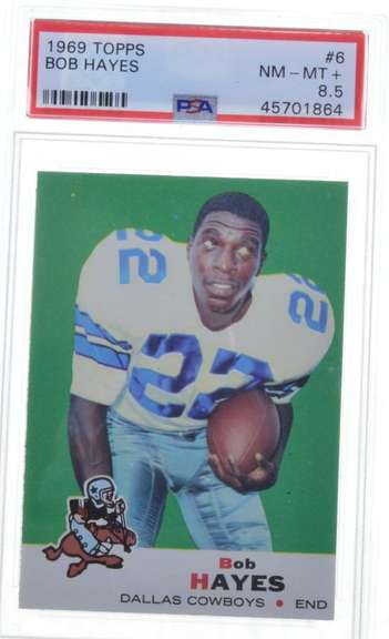 1969 Topps #6 Bob Hayes - PSA NM-MT+ 8.5 - Dallas Cowboys