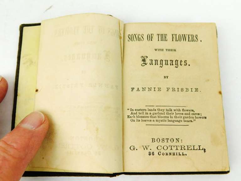 1855 Songs of the Flowers Miniature Book