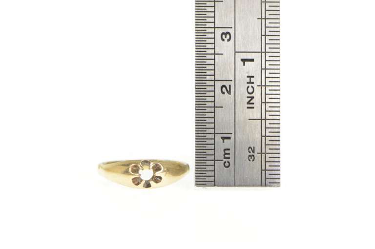 14K Yellow Gold 3.0mm Victorian Scalloped Engagement Setting Ring