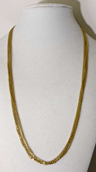 Feminine 24" 5-Strand Cable Link 14K Necklace