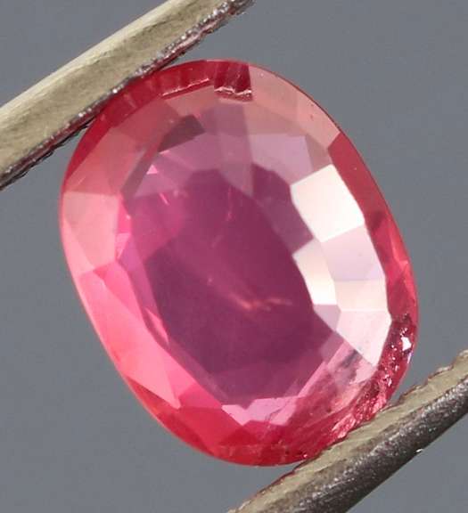Rare UNTREATED .83ct reddish pink Ruby!