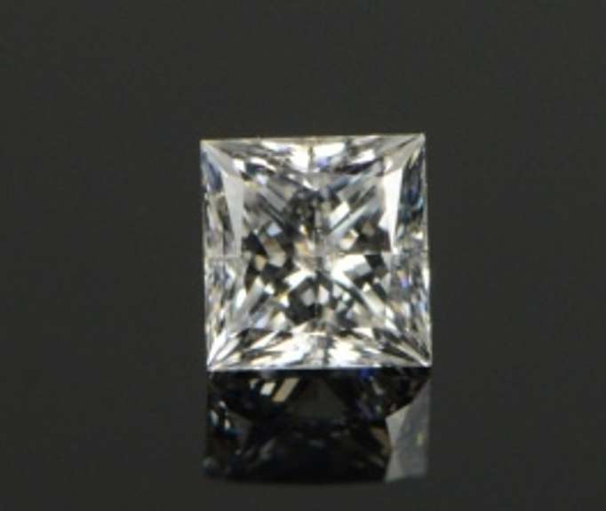 GIA 0.39 Ct Princess Cut F Color SI2 Clarity Diamond
