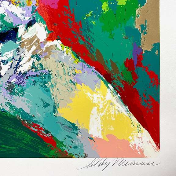 Mike Piazza (Signed by Piazza) by LeRoy Neiman (1921-2012)