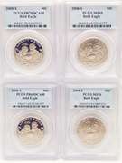 4 certified 1/2 dollar silver