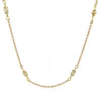 Attractive 0.50ctw Diamond Double Sided Station Necklace in 18K
