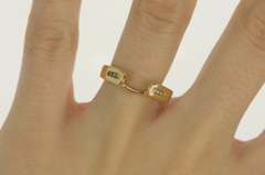 14K Yellow Gold Diamond Classic Vintage Wrap Wedding Band Ring