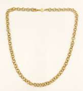 14kt Solid Yellow Gold Square Link Chain Necklace
