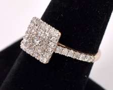 Dazzling Diamond Ring in 14K Rose Gold