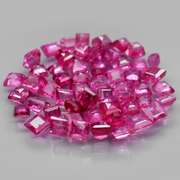 Superb 3.83ct 55 piece princess cut Ruby set