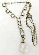 Art Deco Sterling Crystal Necklace