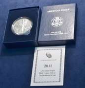 2011 Burnished Silver Eagle In OGP