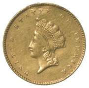1855 $1 Indian Princess Head Gold Dollar Piece