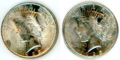 2 Different Peace Silver Dollars: 1923 & 1925