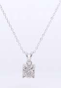 Sparkling White Gold Diamond Pendant on Chain
