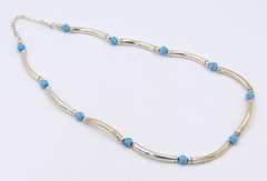 925 Sterling Silver Gemstone Necklace with Matching Bracelet