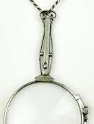 Antique Sterling Lorgnette & Chain