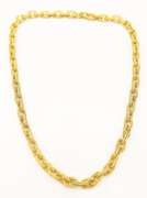 18kt Solid Yellow Gold Woven Link Necklace