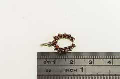Gold Filled Garnet Inset Vintage Horse Shoe Good Luck Charm/Pendant
