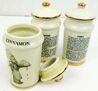 3 Vintage Hummel 1987 Spice Jars