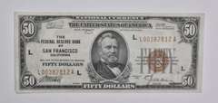 1929 $50 San Francisco, CA United States National Currency Note