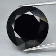 Large 23.23ct unheated  black Spinel solitaire