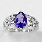 1.41 CT AMETHYST SILVER RING