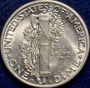 1939 Mercury Dime BU