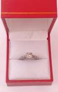 Antique Diamond Ring in 10KT Solid White Gold