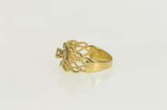 14K Yellow Gold 0.50 Ctw VS Diamond Cluster Filigree Vintage Ring