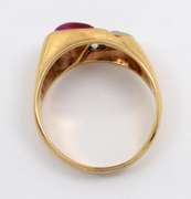 Vintage Man's Ring with Ruby & Diamond