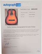 Carlos Santana Autographed Tobacco Sunburst Ashthorpe Acoustic Guitar ACOA