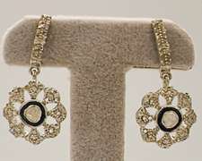Sterling Silver Diamond Earrings