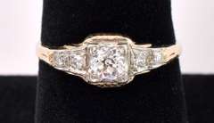 Vintage  Approx. 0.40CTW Diamond Ring In Yellow Gold