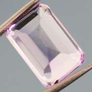 Bright violet 6.36ct emerald cut Amethyst