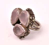 Lovely 17.24CTW Rose Quartz Ring in Sterling Silver