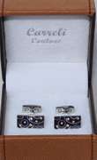 Handsome Pair Jeweled Style Cufflinks By Carelli