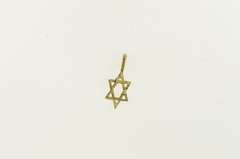 14K Yellow Gold Star of David Jewish Faith Symbol Charm/Pendant