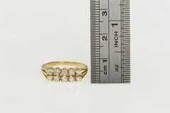 14K Yellow Gold 0.50 Ctw Tiered Diamond Row Wedding Band Ring