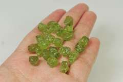 Large set! 78ct rough apple green Peridot