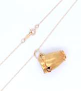 Vintage Drum with Mop and Enamel Pendant on Chain
