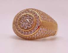 14kt Solid Yellow Gold Men's Ring