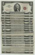 22 Nicer mixed 1953 & 1963 Series $2 Red Seal Notes