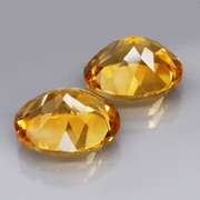 High fire 8.46ct golden yellow Citrine pair