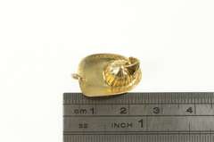 14K Yellow Gold 3D #10 Fireman's Hat Helmet Firefighter Charm/Pendant