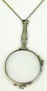 Antique Sterling Lorgnette & Chain