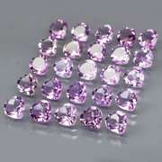 Glittering 10.34ct heart cut real Bolivian Amethyst set