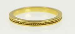 18K Yellow Gold 2.0mm Rope Trim Pattern Wedding Band Ring